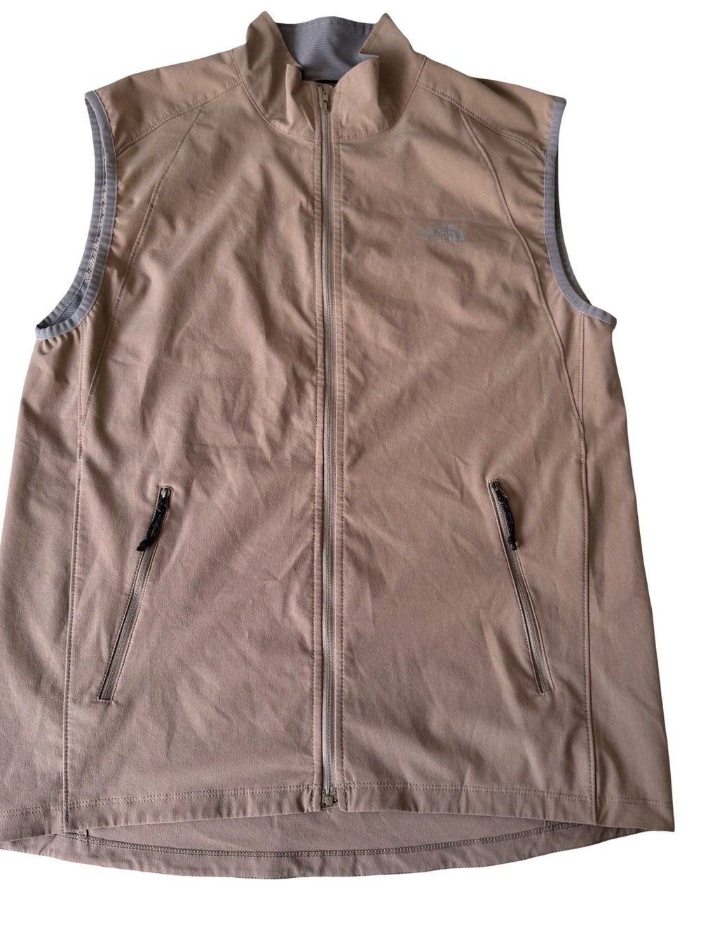 The North Face Men’s Beige Lightweight Full Zip Lined  Vest Size M
